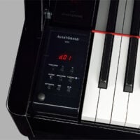 Yamaha AvantGrand N1X control panel and keys showcasing advanced digital piano features and sleek design.