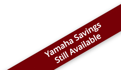 Yamaha piano promotion banner highlighting current savings on premium models at Las Vegas Pianos.