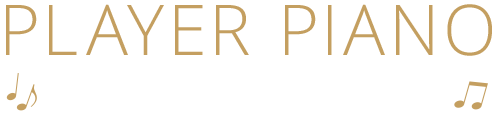 Player Piano Headquarters text with musical notes in logo design.